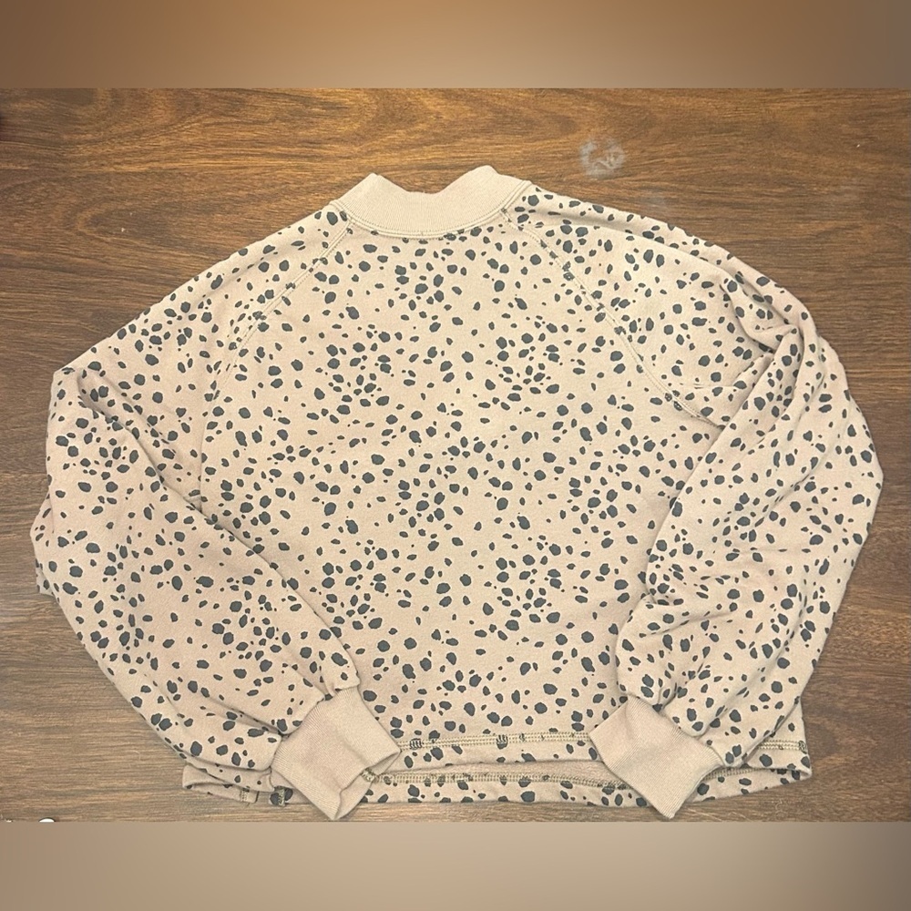 Abercrombie & Fitch Cream Leopard Print Pullover Sweater